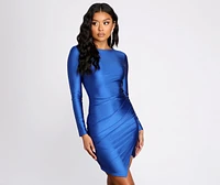 Who's That Girl Boat Neck Mini Dress