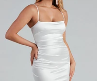 Picture Perfect Satin Mini Dress