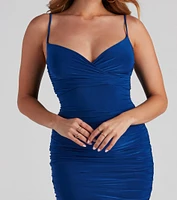 Major Obsession Ruched Mini Dress
