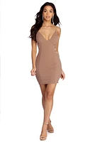 Triple Threat Rhinestone Bodycon Dress