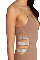 Triple Threat Rhinestone Bodycon Dress