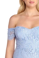 Shoulder Play Sweetheart Dress