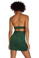 Unforgettable Faux Suede Dress