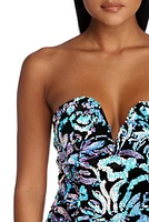 Stunning Sequins & Velvet Dress