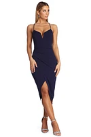 Wrapped Style Midi Dress