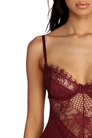 Tease Of Lace Bustier Dress