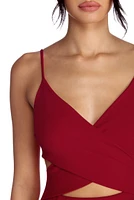 Wrapped Romance Cut Out Dress
