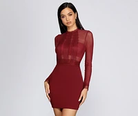 Too Royal Mesh Bodycon Dress