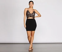 Sultry Lace Mini Dress