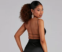 She's A Keeper Satin Mini Dress