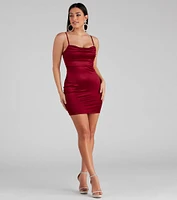 Sleek Vibes Satin Mini Dress