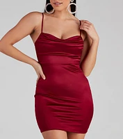 Sleek Vibes Satin Mini Dress