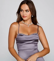 Sleek Vibes Satin Mini Dress