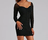 Flirty And Chic Mesh Mini Dress