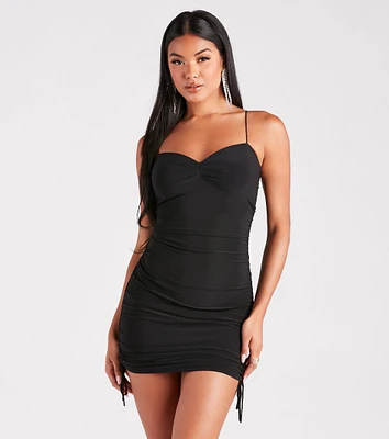 Major Sweetheart Ruched Mini Dress