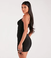 Major Sweetheart Ruched Mini Dress