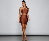Major Headturner Halter Cutout Mini Dress