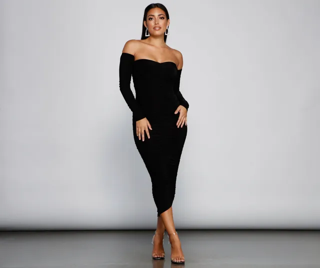 Raye Ruched Waist Midi Dress