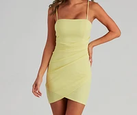 Wrapped Stylish Crepe Mini Dress