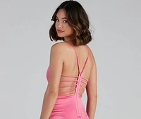 Caged Back Beauty Silk Mini Dress