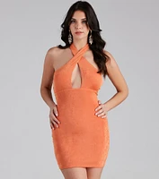 Chic Number Keyhole Halter Dress