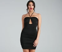 Infinite Love Ruched Halter Dress
