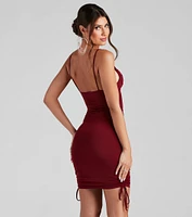 Day To Night Ruched Mini Dress