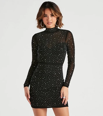 Glam On The Town Mesh Short Dress