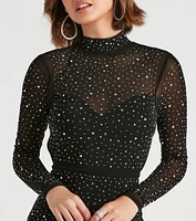 Glam On The Town Mesh Short Dress