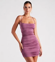 Dance Till Dawn Lace-Up Mini Dress