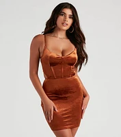 Lady Velvet Corset Mini Dress