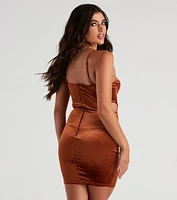 Lady Velvet Corset Mini Dress
