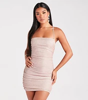 Disco Ball Glitter Knit Mini Dress