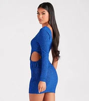 Cut Out For Glitter Mini Dress
