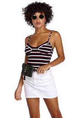 Stripin' Knit Down Bodysuit