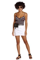 Stripin' Knit Down Bodysuit