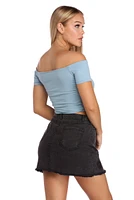 Knot Over You Off Shoulder Crop Top