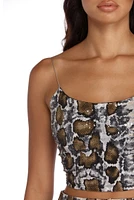 Shake It Off Sequin Crop Top