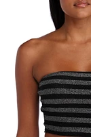 Stripe Down For Me Cropped Tube Top