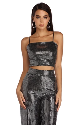 Disco Lights Cropped Tank Top