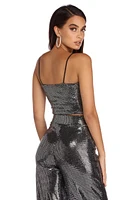 Disco Lights Cropped Tank Top