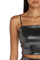 Disco Lights Cropped Tank Top