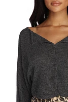 Lounge Around Pullover Crop Top