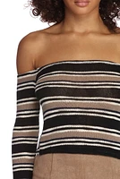 Knit Off My Shoulder Top