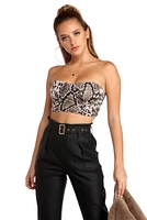 Oh Crop! Snake Print Top