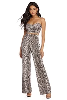 Oh Crop! Snake Print Top