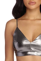 The Mood For Metallic Crop Top