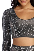 Spark A Convo Heat Stone Crop Top