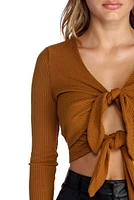 Double The Ties Crop Top