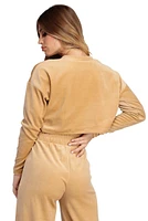 Velour Cropped Sweater